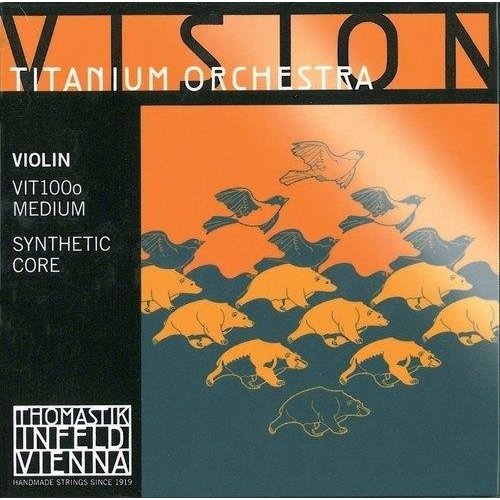 Thomastik-Infeld Violinsaiten Vision Titanium Orchestra Synthetic Core Satz 4/4, VIT100 (mittel)