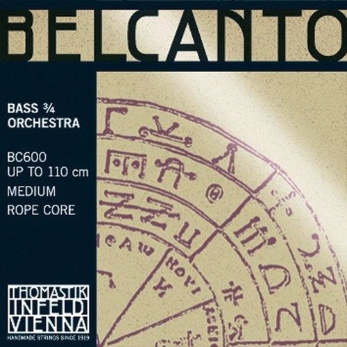 Thomastik-Infeld Juego de cuerdas para contrabajo 3/4 Belcanto Afinacin orquestal, BC600  (media)