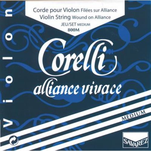 Corelli Violin strings Alliance set (E with loop), 800M (medium)
