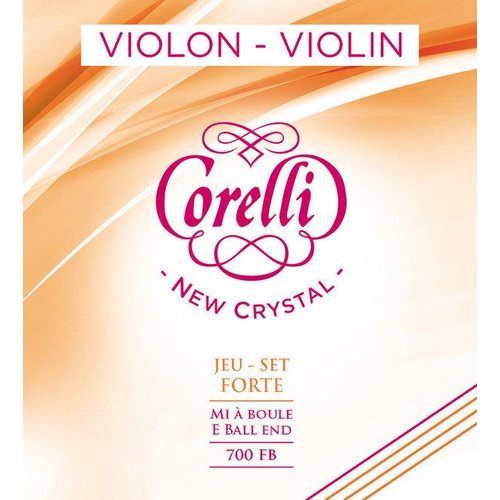 Corelli Juego de cuerdas de violn con pelota New Crystal, 700FB (fuerte)